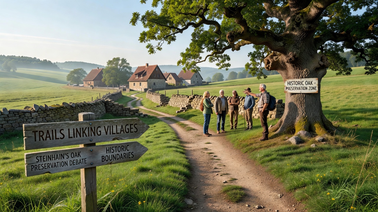 Connecting Rural Paths Fuels Discussions on Oak Conservation and Historic Boundary Lines Around Steinhain